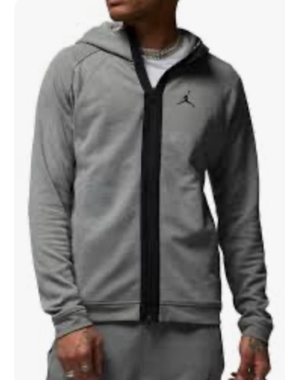 Jordan Jacket Dri Fit Gray Hoodie Zip Up Men’s XL